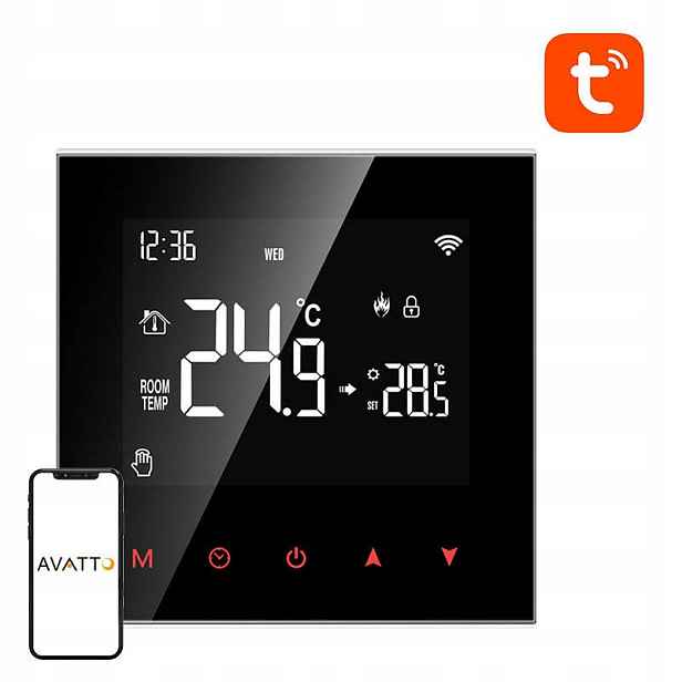 Avatto Inteligentní Termostat ZWT100 Pro Ohřívač Vody 3A Zigbee Tuya