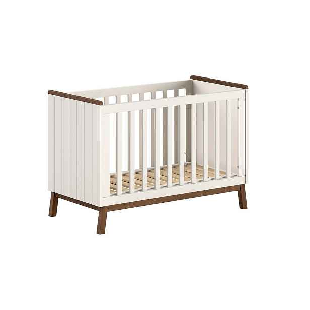 Béžová postýlka z borovicového dřeva s nastavitelnou výškou 60x120 cm Sezane – Vipack