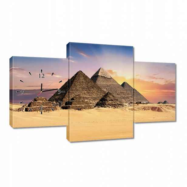 Nástěnné hodiny 100x60 Egyptské pyramidy