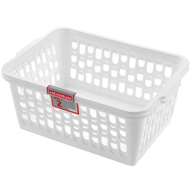 Plastový košík HEIDRUN 36,5x25,5x14,5cm 2ks MIX barev