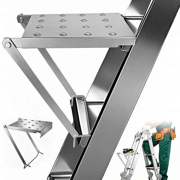 Příslušenství K Žebříku – Pracovní Stůl, Teleskopická Nosnost 150 Kg, 29-36 CM