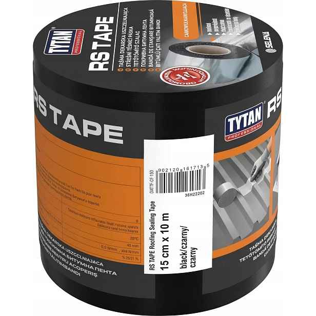 Titanová Bitumenová Těsnící Pokrývačská Páska 150 MM X 10 M Černá Ral 9005