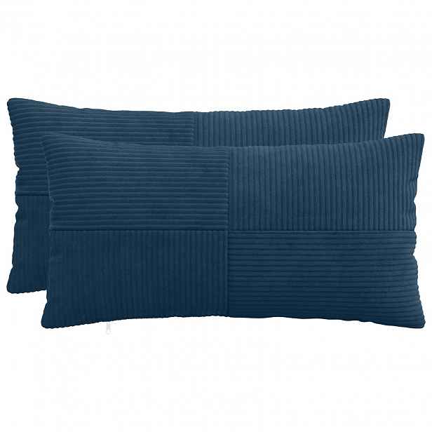 vidaXL Povlak na polštář 2 pcs ALMELO Námořnická modrá 40 x 70 cm