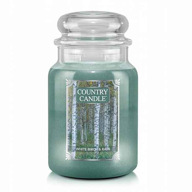 White Birch and Rain – Country Candle – velká vonná svíčka s 2 knoty