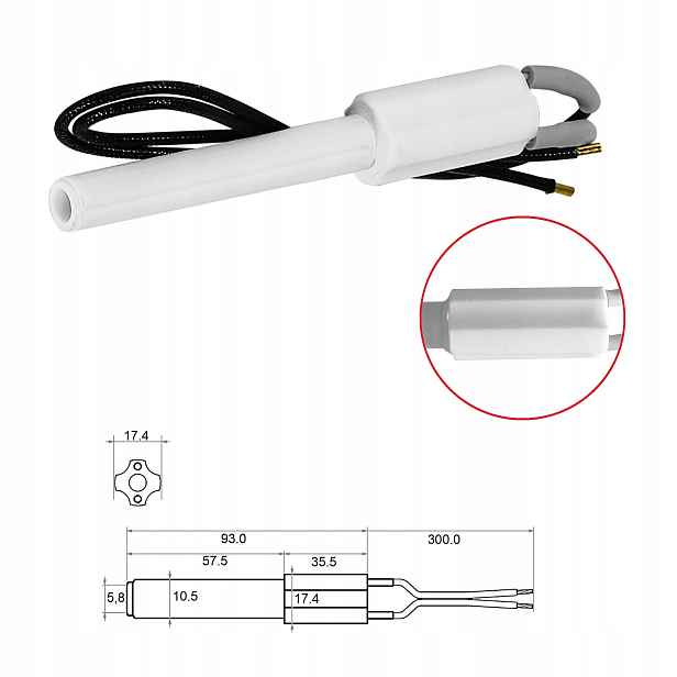 Zapalovač pelet keramický ohřívač 150W Kipi Heiztechnik Defro