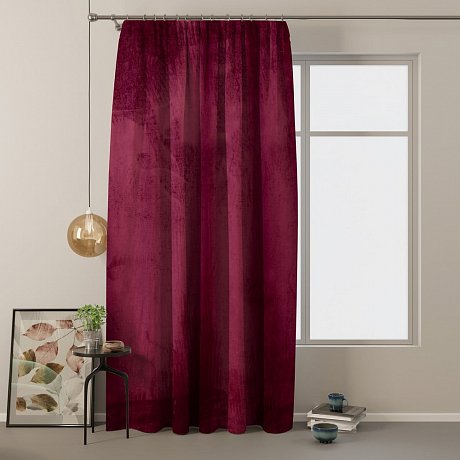 Červený sametový závěs AmeliaHome Velvety, 245 x 140 cm