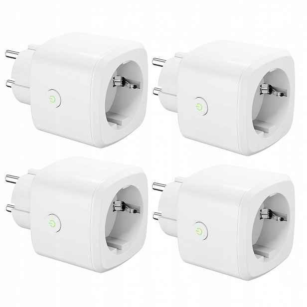 Hbn Inteligentní Wi-fi Zásuvka S Měřením Spotřeby Smart Home 16 A sada 4 kusů