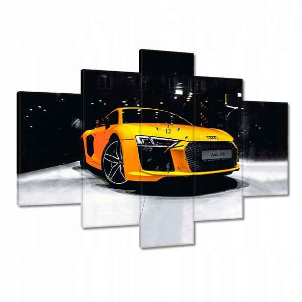Hodiny 150x105 Žluté Audi R8