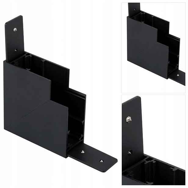 Konektor Magnetic Easy černý, úhlové nastavení kolejnicového vedení Tk Lighting