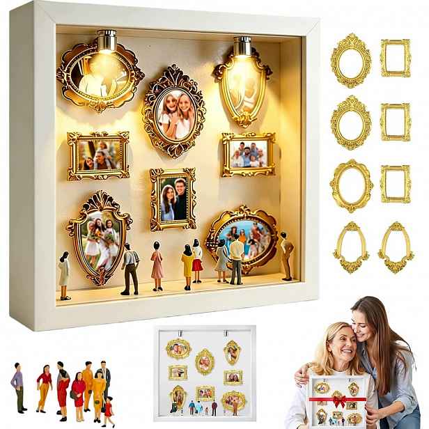 Mini Muzeum Diy Rámeček s Led figurkami Dárek Dekorace Fotografie jako Dárek