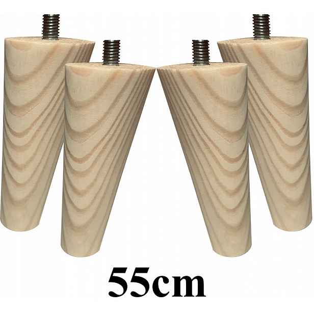 Nohy Nožky dřevěné šikmé 55 cm 4ks