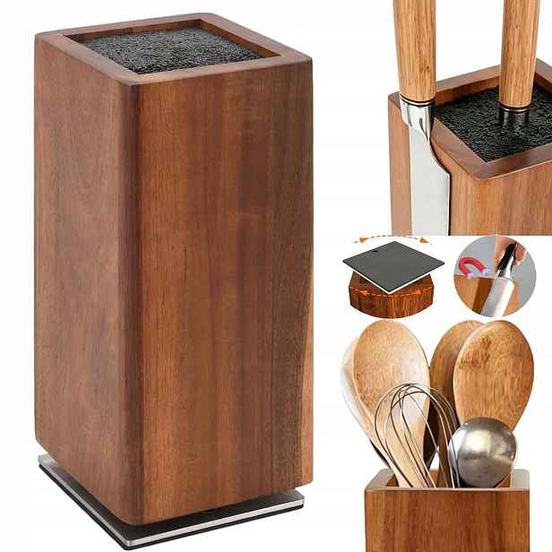 Stojan Silný Magnetický Blok Na Nože Kuchyňský Dřevěný Univerzální 22 CM