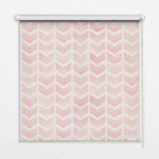 TULUP VNITŘNÍ roleta - okenní roleta - roleta - 70x140 cm - Růžové klikaté čáry