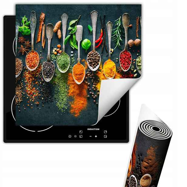 Vinylová Ochranná Podložka Na Indukci Pracovní Deska 50x52 Koření Bylinky