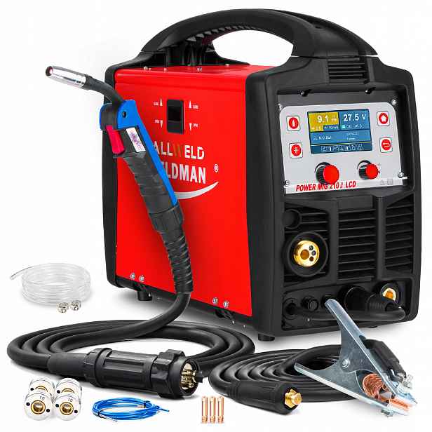 Poloautomatický Svařovací Stroj Weldman Power Mig 210 LCD Igbt Mag Mma Tig 200A 3V1