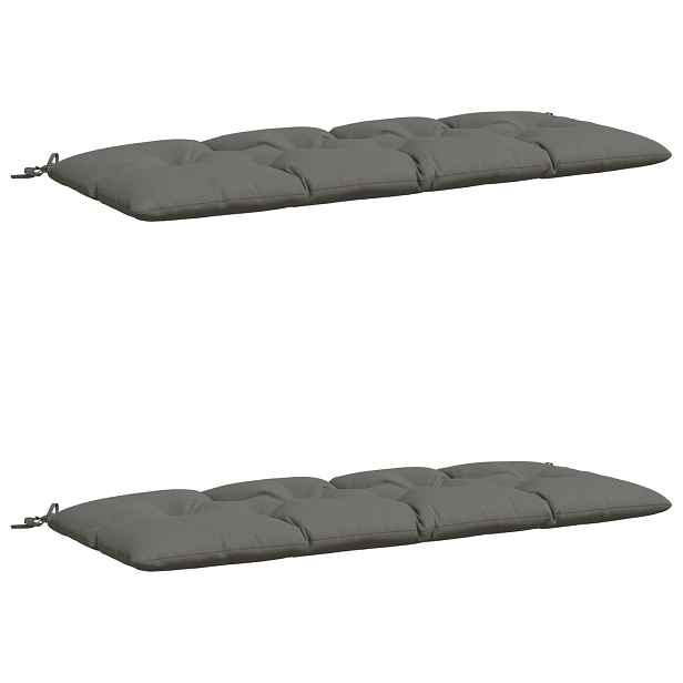vidaXL Polstry na lavice VIANEN 2 ks 100% polyester Šedá