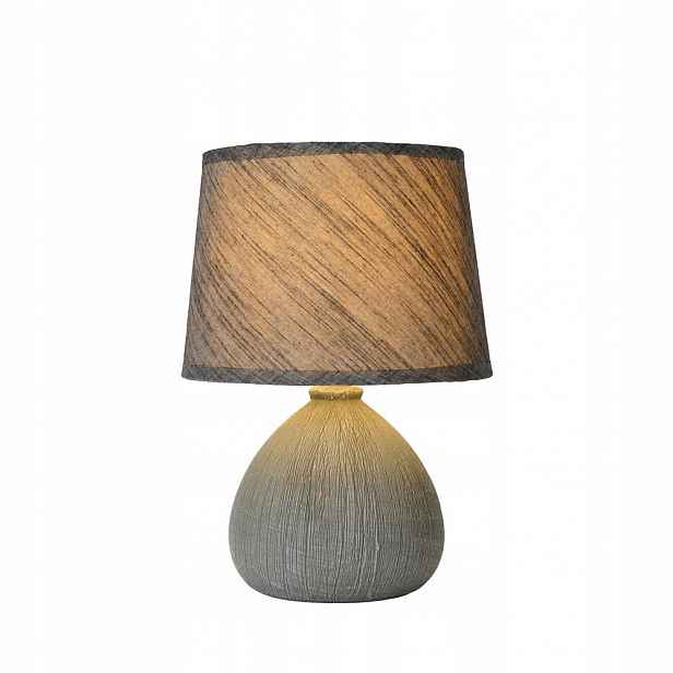 Šedá stolní lampa Ramzi s teplou září do pracovny 81/36/Lucide