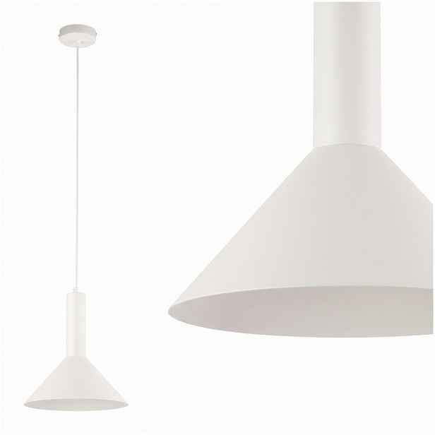 Závěsný Vitrum bílý design, moderní intimní atmosféra v ložnici Sigma