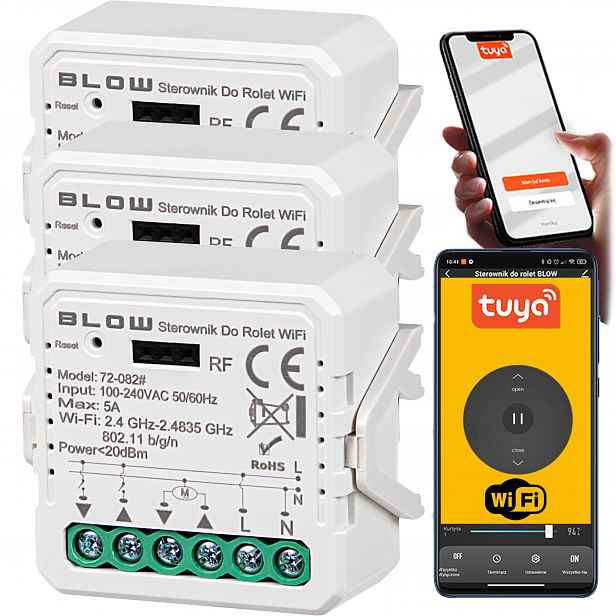 3x Ovladač Modul Dopuszkový Rolet Mini Rozměry Wifi Tuya Smart