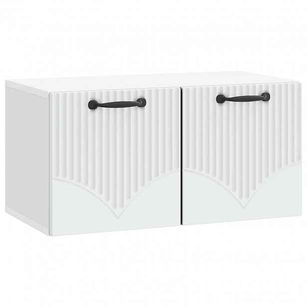 vidaXL Nástěnná TV skříň Bílá 59,5 x 31 x 30 cm Kompozitní dřevo
