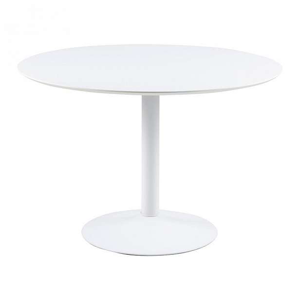 Bílý kulatý jídelní stůl Actona Ibiza, ⌀ 110 cm