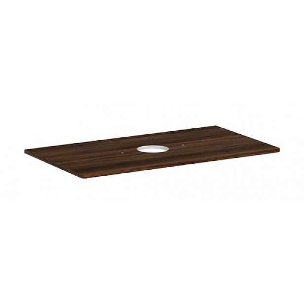 Deska pod umyvadlo Hansgrohe Xelu Q 98x1,6x55 cm tmavý ořech 54114630