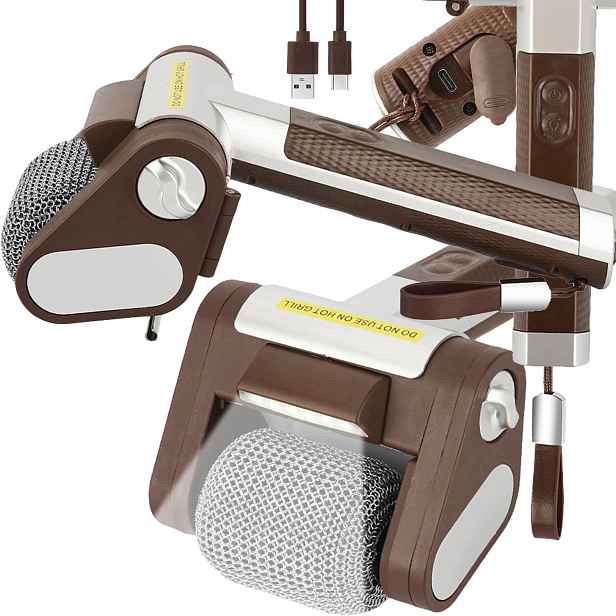 Elektrický Led kartáč na čištění grilovacího roštu Bez Štětin S304 Usb