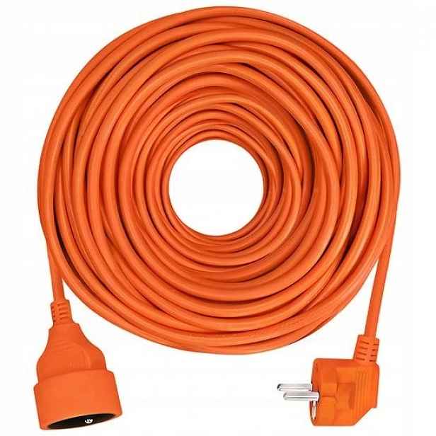 Prodlužovací kabel 230V/10A 20m, 1 zásuvka, 3 x 1.5mm, IP20, oranžový