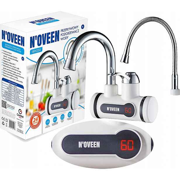 Průtokový ohřívač vody na stěnu IWH350 s baterií Noveen 3,6 kW