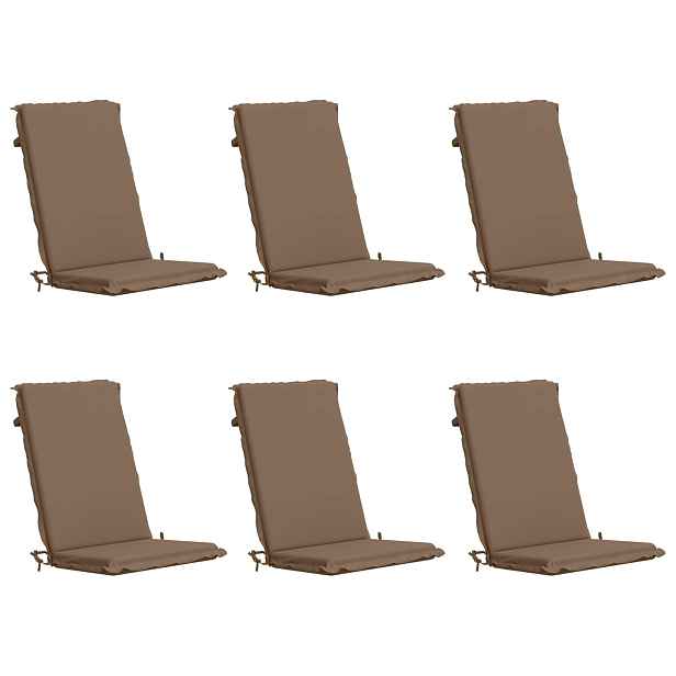 vidaXL 6-dílné polštáře na vysoký záhlavník Bhair GEMERT 6 pcs Taupe