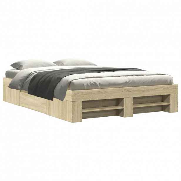 vidaXL Rám postele bez matrace dub sonoma 120x190 cm kompozitní dřevo