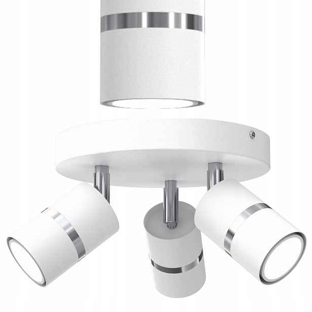 Stropní Svítidlo Stropní Svítidlo Stropní Bílý Chrom Pohyblivá Led Lampa GU10 Polsko Lampa