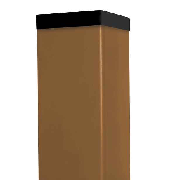 Sloupek poplastovaný DŘEVOplus pískový 60×60 mm 2 m řez