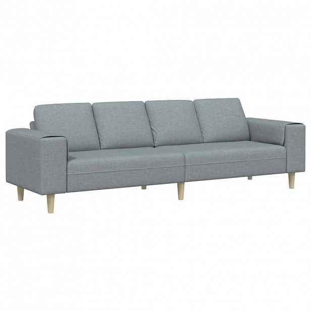 vidaXL Pohovka do obývacího pokoje Světle šedá 250 x 77 x 76 cm