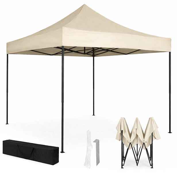 Zahradní pavilon s automatickým stan 3x3 m béžový