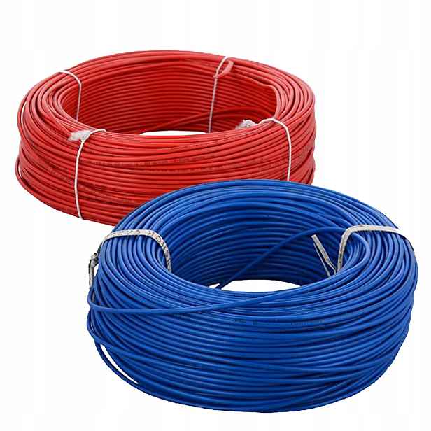 Kabelový kabel 2x100 mb 1x2,5 mm červený modrý jednožilový měděný