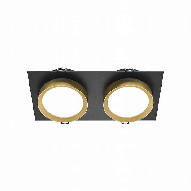 Maytoni Technical Hoop Zapuštěná lampa DL086-02-GX53-SQ-BG černá se zlatem