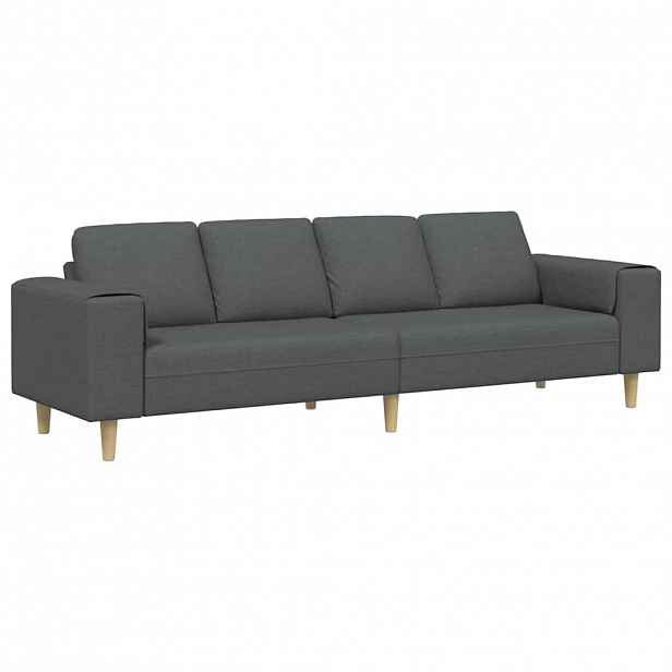 vidaXL Pohovka do obývacího pokoje Tmavě šedá 250 x 77 x 76 cm