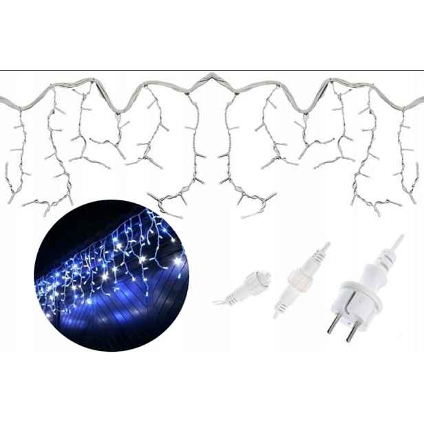 Vánoční Osvětlení Rampouchy 1000 Led Venkovní 25 M Bílý Studený Silný Flash Kabel