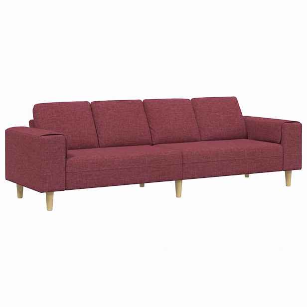 vidaXL Pohovka do obývacího pokoje Víno Červené 250 x 77 x 76 cm