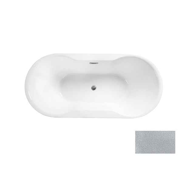 BESCO Olsen Spa  NAVIA VANNAVIA150G2 - Volně stojící vana NAVIA Glam - stříbrná
