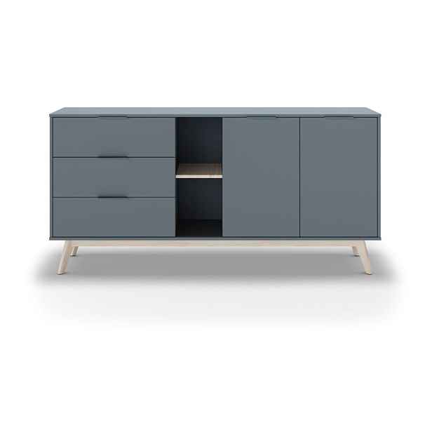 Komoda šedozelená 165x80x40 cm Pisco – Marckeric