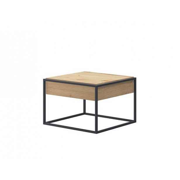 Konferenční stolek Spring EL60, dub artisan / černá