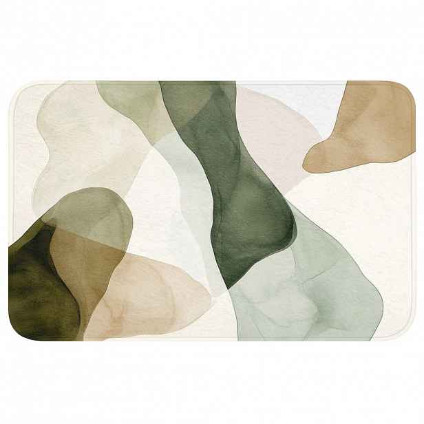 OnlyWow WC PŘEDLOŽKA Japandi - Abstraktní - Zelená 80x50 cm
