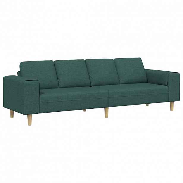 vidaXL Pohovka do obývacího pokoje Tmavě zelená 250 x 77 x 76 cm