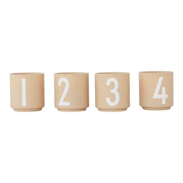 Porcelánové svícny v sadě 4 ks Mini - Design Letters