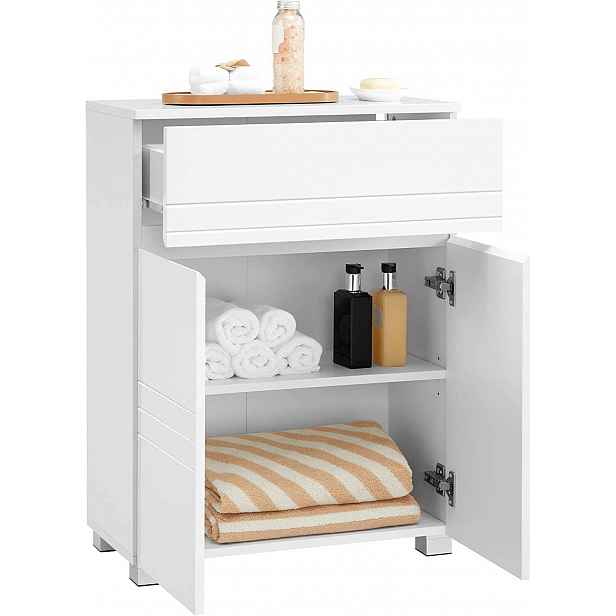 Koupelnová skříňka komoda bílá šuplík 60 cm Glam