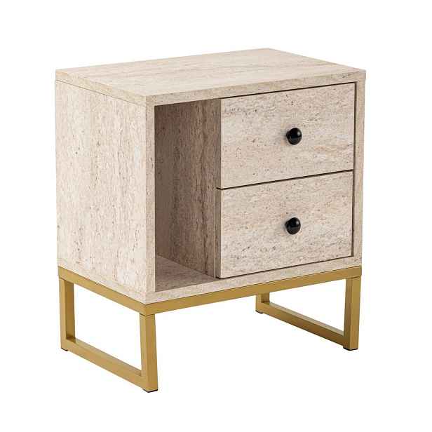 Noční stolek Glimmer Travertine
