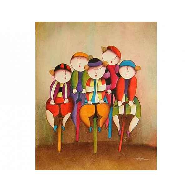 Obraz - Děti na kolách 1- 50 cm x 60 cm