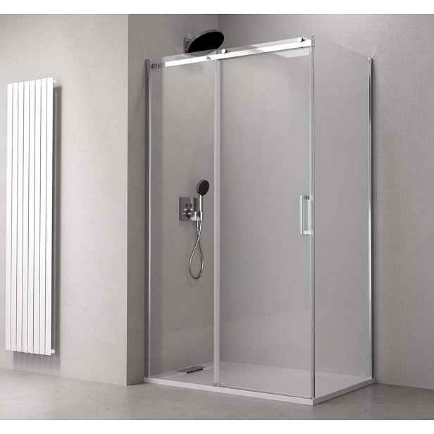 Polysan Thron - Sprchový kout Round 100x90 cm, Antidrop, čiré sklo/chrom TL1090-5005